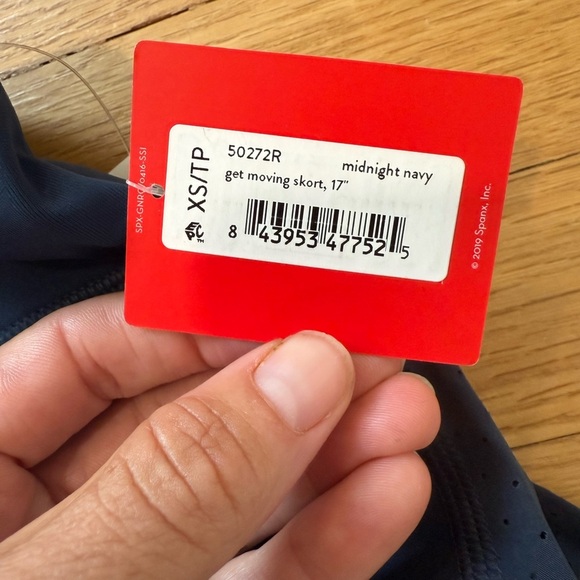 SPANX Women’s XS NWT Midnight Navy Get Moving Skort 17” Athletic Activewear - Picture 2 of 4